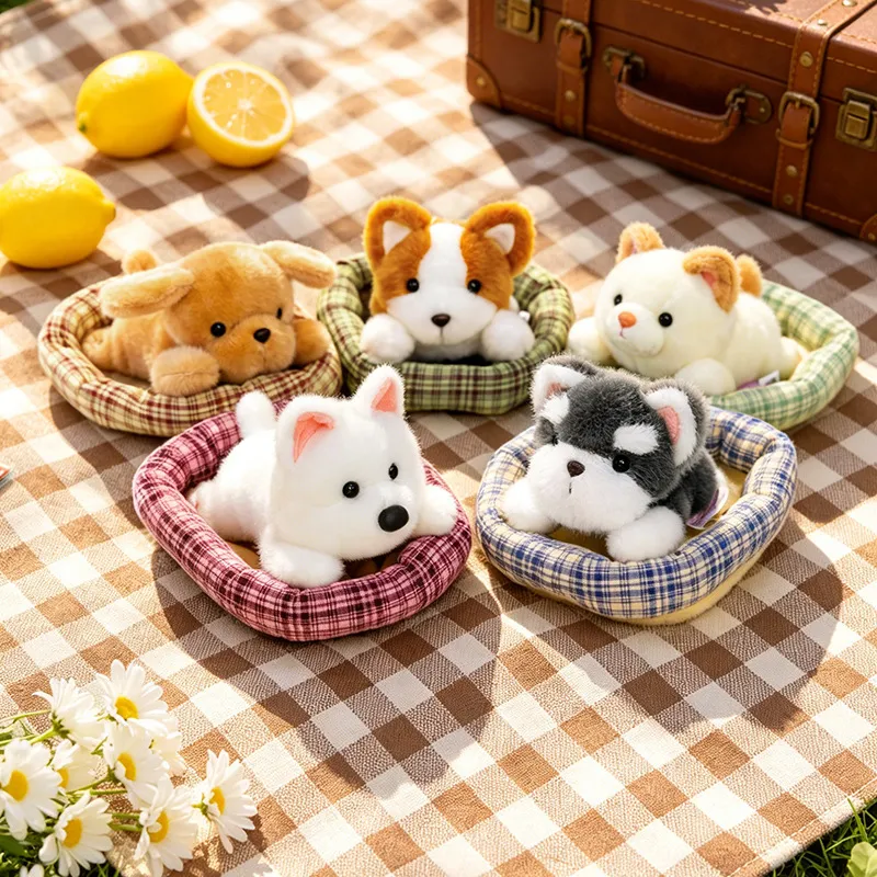 Cute Lying-Down Lazy Puppy Plush Toy – Huggable Stuffed Dog Doll, Soft Sleeping Companion & Calming Gift for Kids